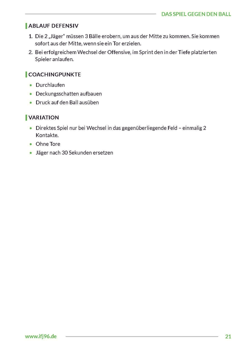 Rondos aus defensiver Sicht