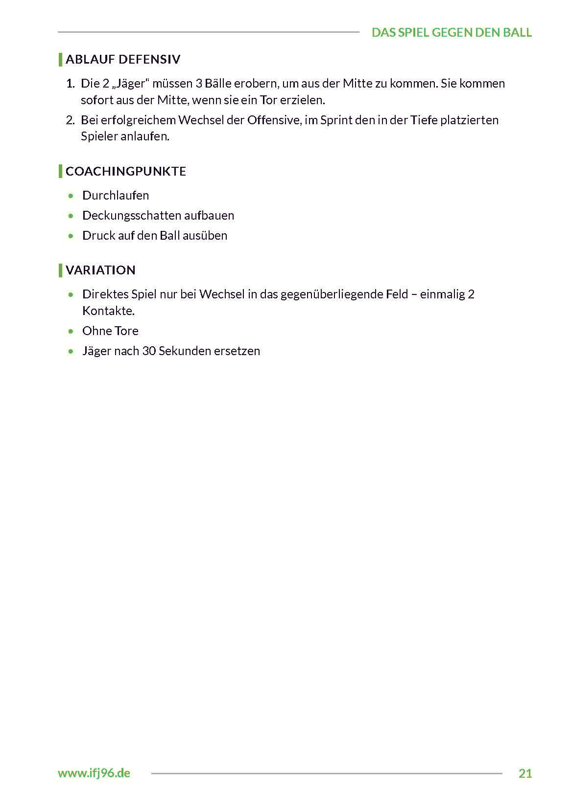 Rondos aus defensiver Sicht