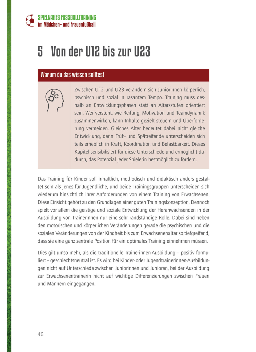 Spielnahes Fußballtraining im Mädchen- und Frauenfußball