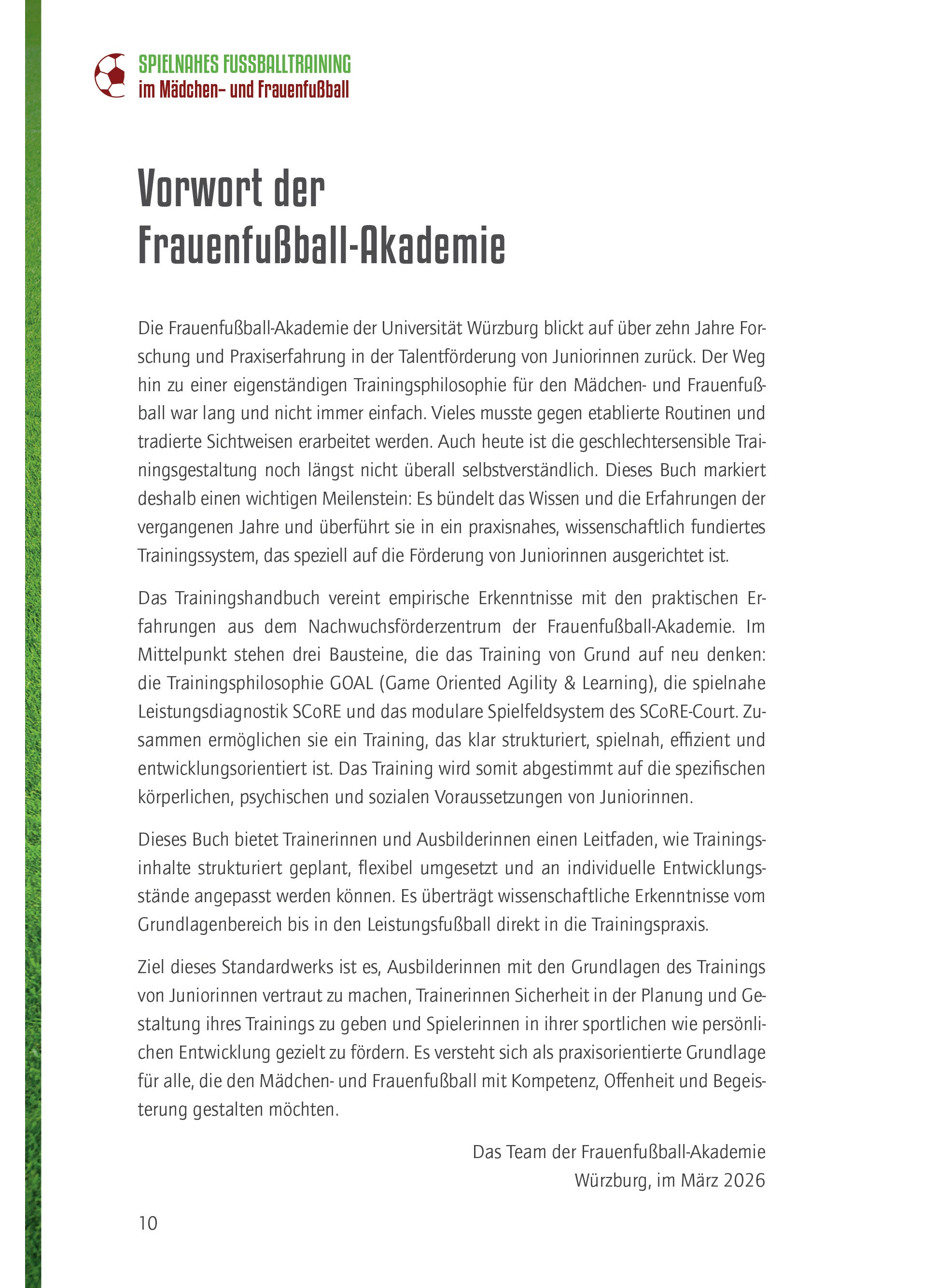 Spielnahes Fußballtraining im Mädchen- und Frauenfußball