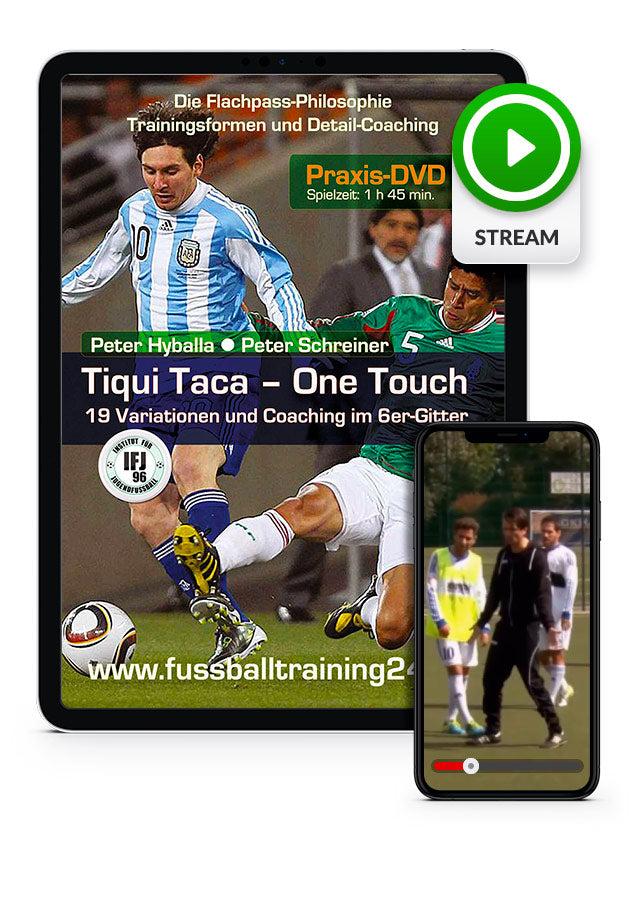 Tiqui Taca - One Touch - 19 Variationen und Coaching im 6er-Gitter