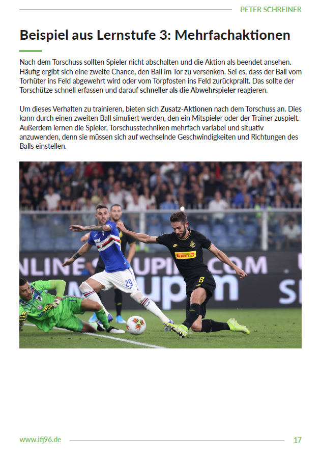 Torschusstraining - Übungen und Spielformen