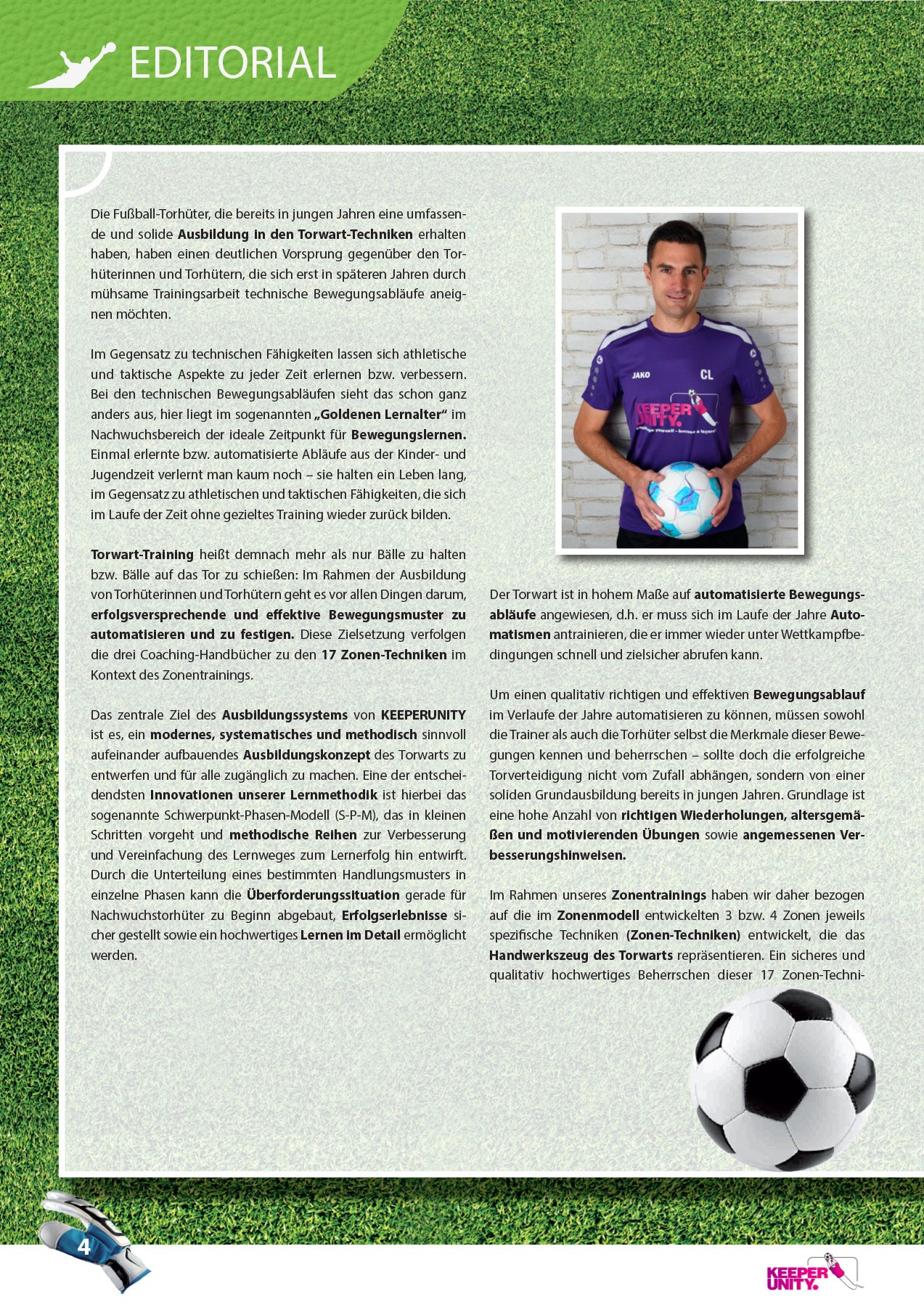 Das moderne Torwarttraining im Fußball - Teil 2 - 17 Zonen-Techniken (Zone 1)