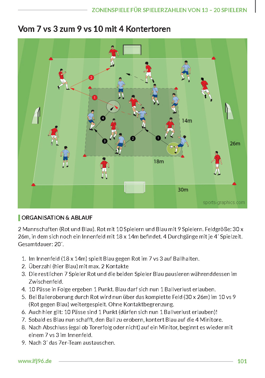 Flexible Trainingsplanung 6 - Zonenspiele für 13 bis 20 Spieler (eBook)